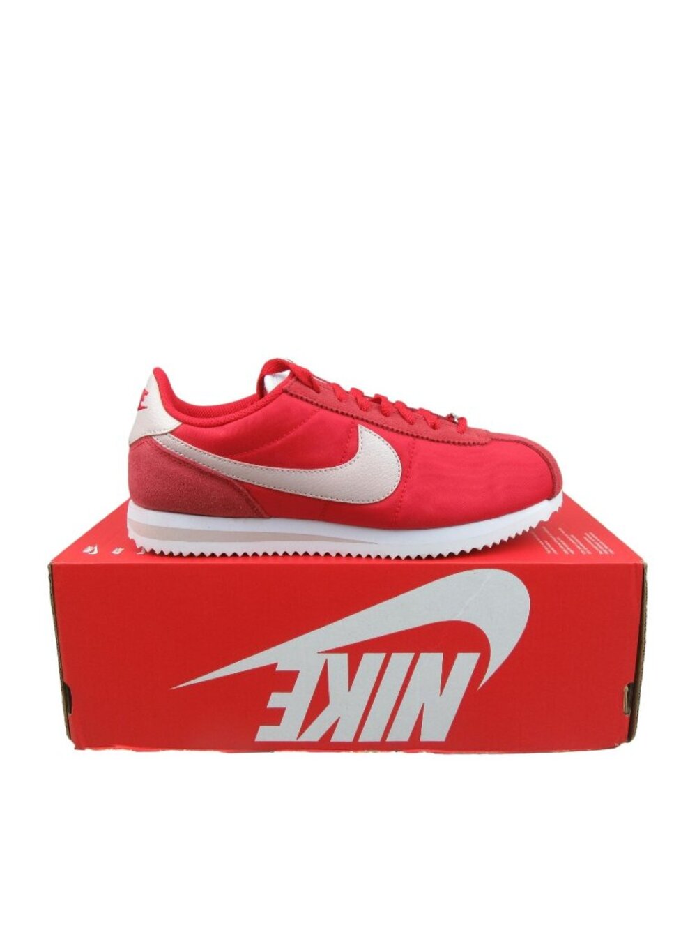 Nike Red and White Women’s Classic Cortez Sneakers